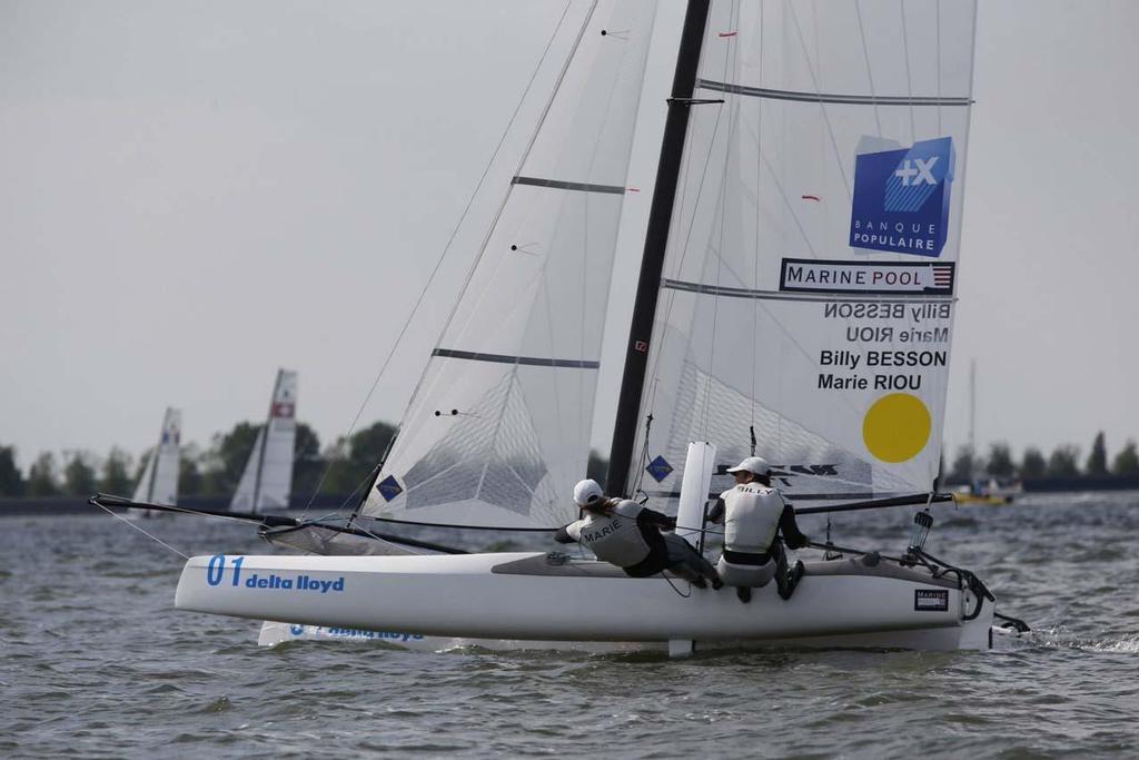 Billy Besson and Marie Riou, Nacra 17 medal race - 2014 Delta Lloyd Regatta, day 5 © Sander van der Borch http://www.sandervanderborch.com